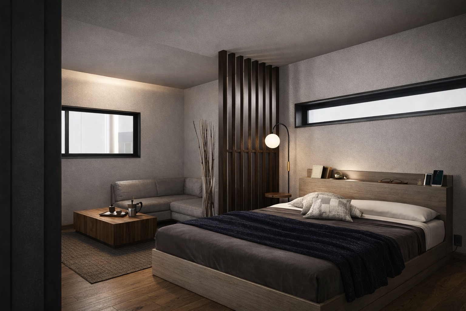 空間を緩やかに分ける意匠の画像